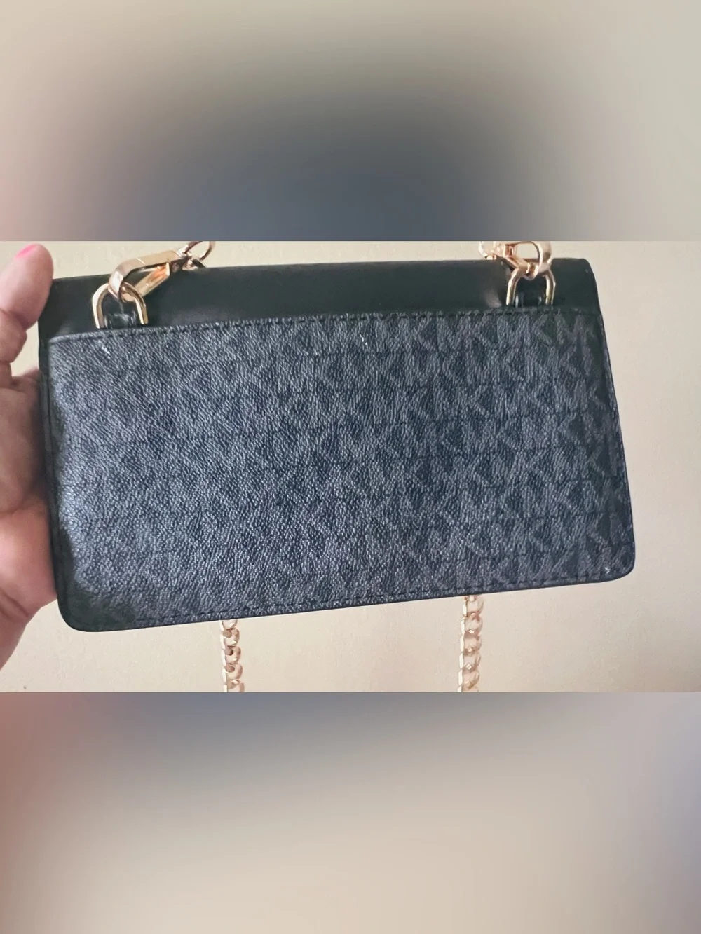 Michael Kors Jet Set Small Envelope Flap Crossbody Bag Gold Hardware